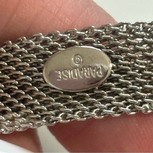 Paradis silver tone belt bracelet adjustable - Picture 4 of 6